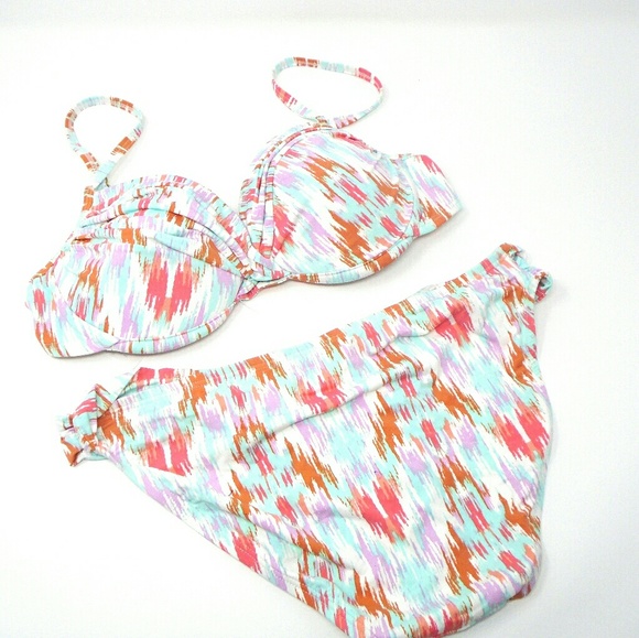 OCEANFRONT MULTI COLOR BIKINI SZ MED - Picture 1 of 4